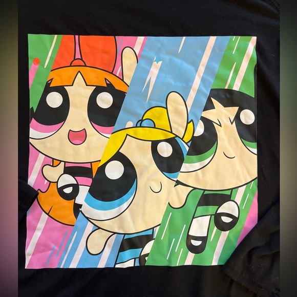 Power puff girls graphic black longsleeve shirt - Picture 4 of 8